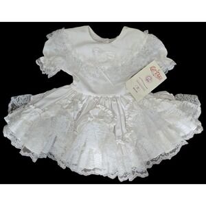 Lid'l Dolly's White Southern Belle Ruffle Dress Size 4T NWT